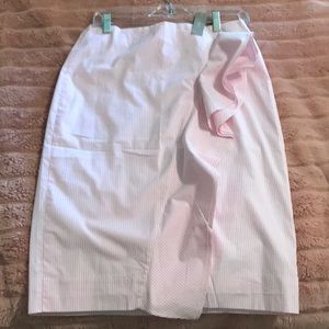 J Crew SZ8 pk, wht skirt NWT